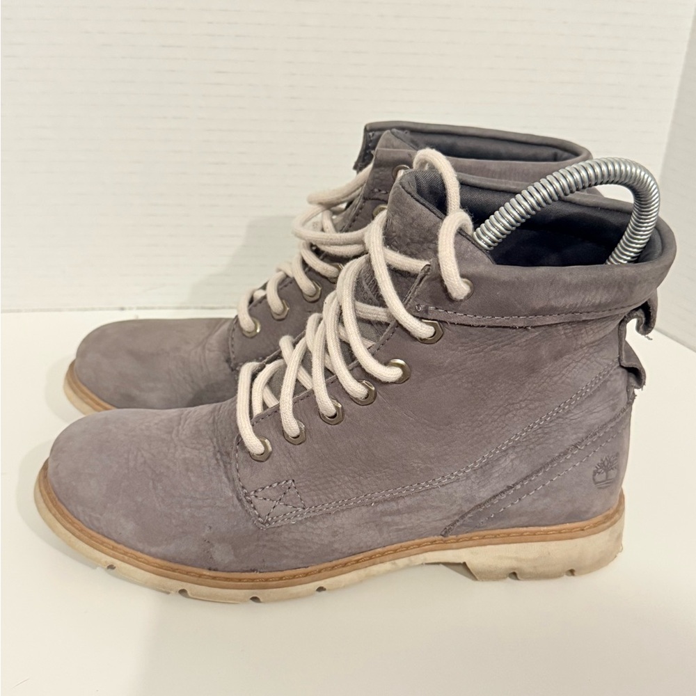 Timberland Boots Womens Waterproof Size 6 Ankle Lace Up A11K1 Gray Leather